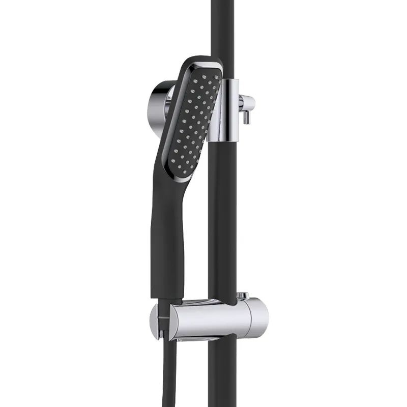 LA FONZA SHOWER COLUMN SLT1024-1002 MATTE BLACK BRASS BATHROOM SQUARE